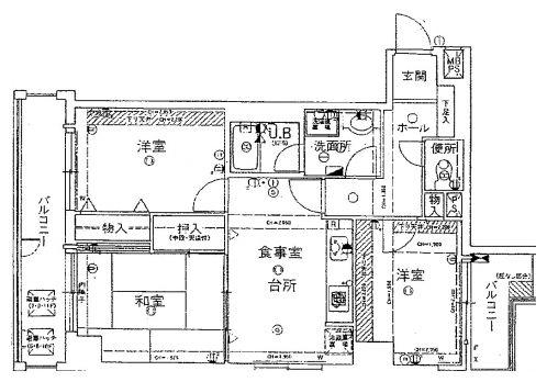 ライオンズマンション京都東堀川 間取り図