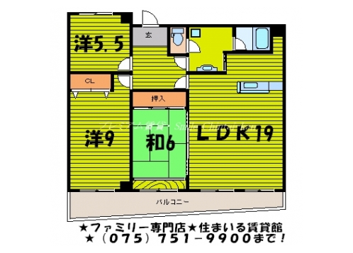 パレロイヤル西陣佐わらび 間取り図