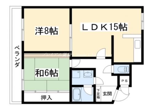 ベルメゾン鴨川 間取り図