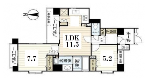 グラビスコート三条堺町 間取り図