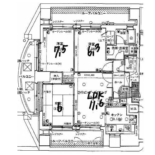 デリード河原町 間取り図
