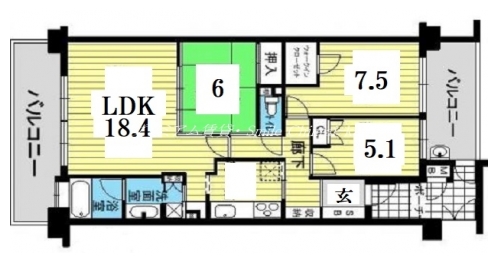 サンクタス賀茂川 間取り図