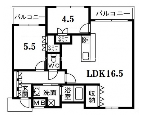 アンビエント京都駅前 間取り図