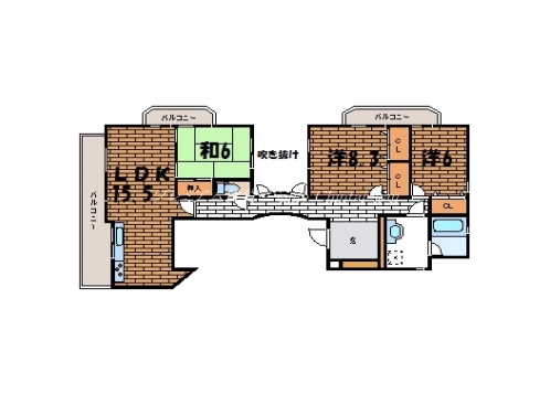 ラシュール北山 間取り図