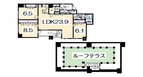 リーガル京都二条城東 間取り図