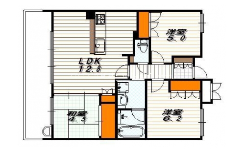 アンビエント高辻通 間取り図