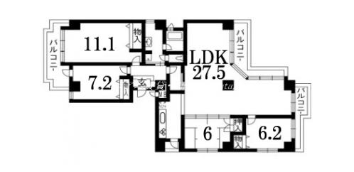 グランドムール堺町二条 間取り図