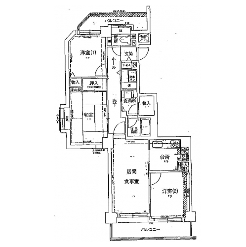ライオンズＭ京都紫竹 間取り図