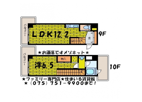 トゥニール河原町 間取り図
