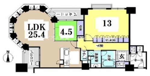 アールヴェール河原町二条 間取り図
