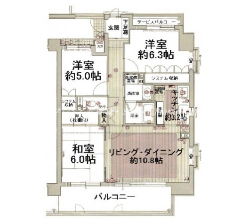 御所北アーバンライフ 間取り図