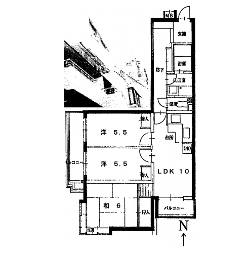 メイゾン衣笠 間取り図