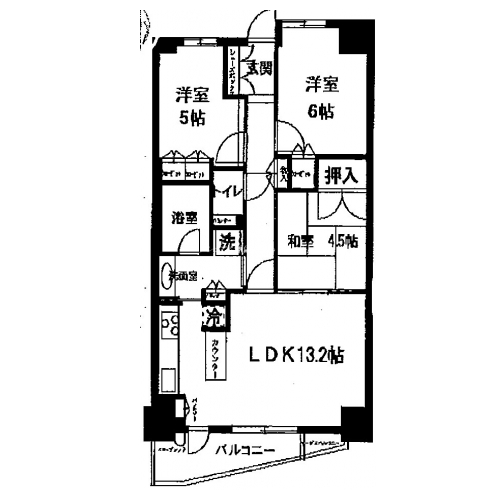 サンクタス北野 間取り図