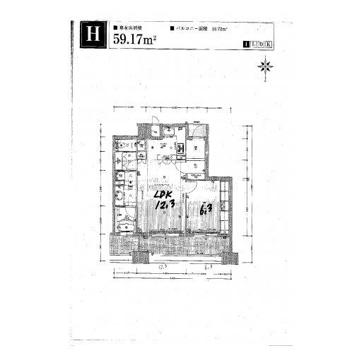 リーガル京都五条堀川 間取り図