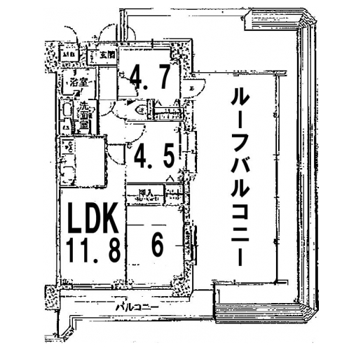 藤和シティーホームズ衣笠 間取り図