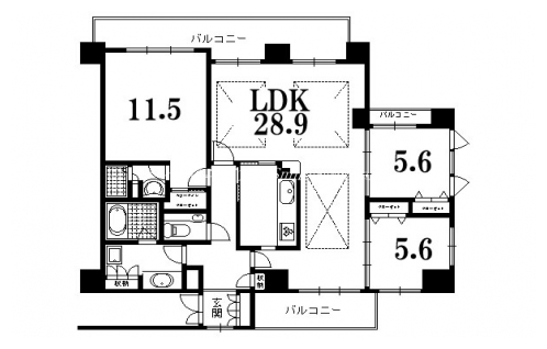 レジディア御所東 間取り図