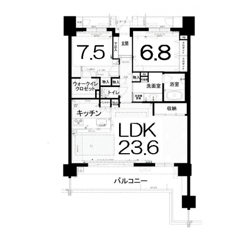 コスモシティ御池富小路 間取り図