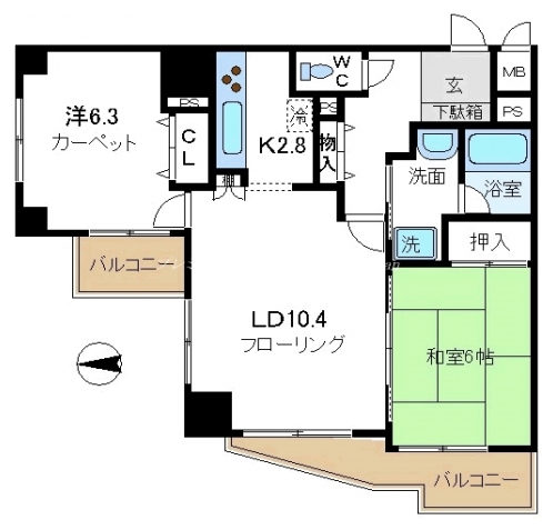 ヴィベール北白川 間取り図