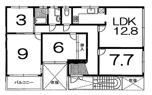 ハウス橘 間取り図