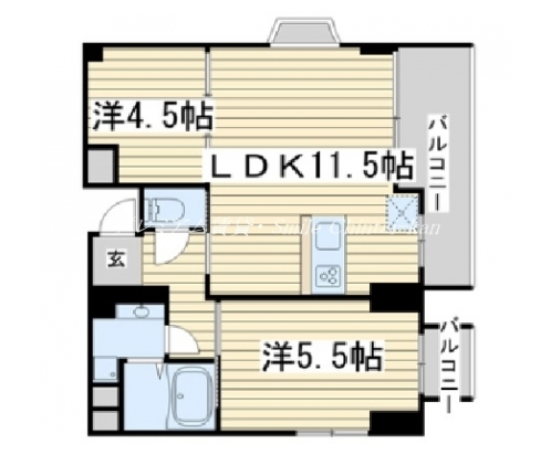ハウスセゾン御所南 間取り図