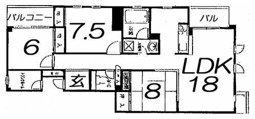 プレズィール衣笠 間取り図