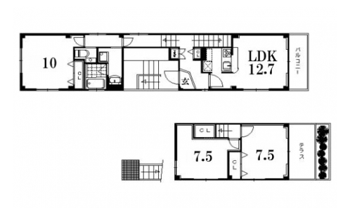 Kｓハウス 間取り図