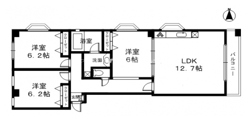 サンロイヤル烏丸 間取り図