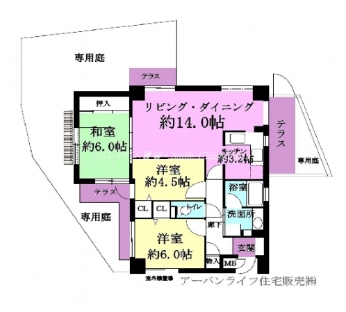 ベルシャトウ岡崎北御所町 間取り図