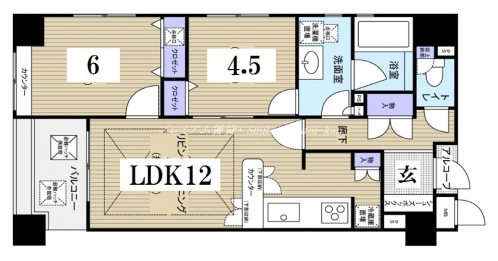 エルシア四条麩屋町 間取り図