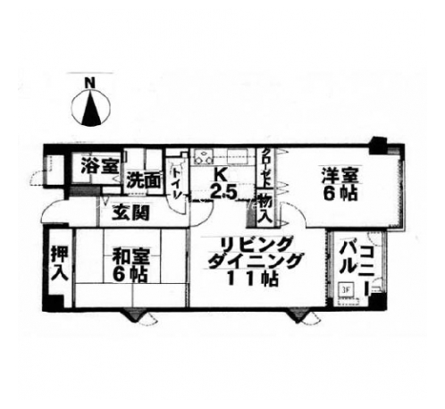御所プレジデントハウス 間取り図