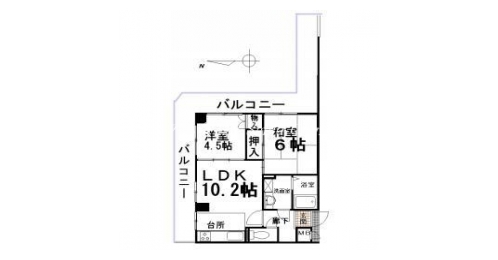 ローズヴィラ北白川 間取り図
