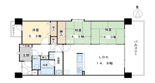 グランコート綾小路 間取り図