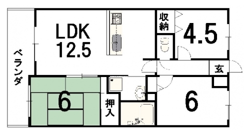 コスモ二条城東 間取り図