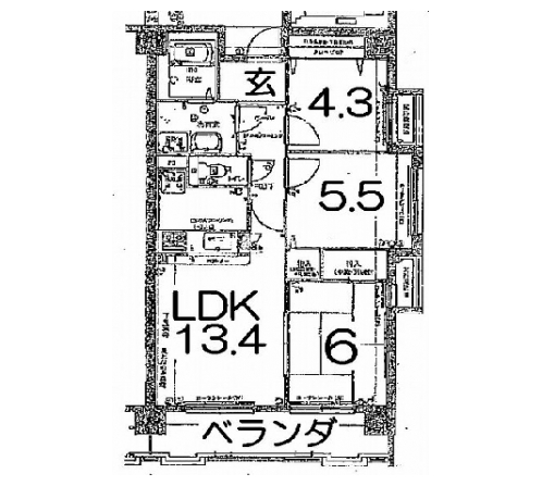 グローバル北白川 間取り図