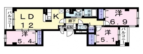 ユキハイム 間取り図
