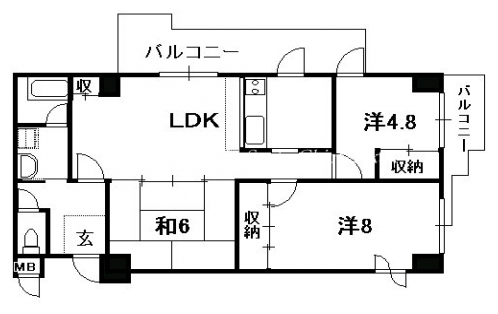 グランドムール西洞院 間取り図