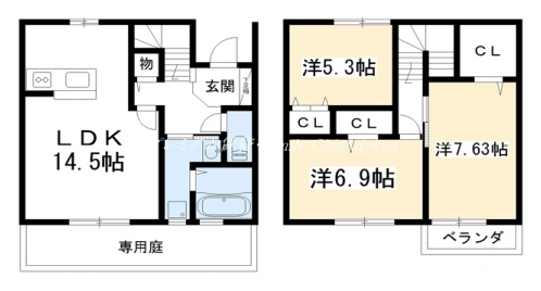 下鴨蓼倉町リースホーム 間取り図