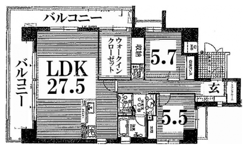 リソシエ京都御苑南 間取り図