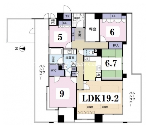 ライオンズシティ烏丸通 間取り図