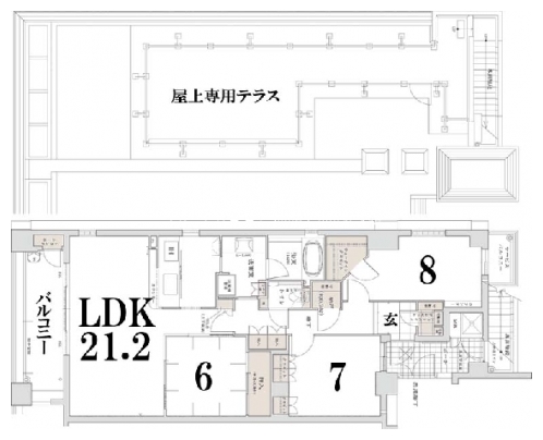 松ヶ崎北山通アーバンライフ 間取り図