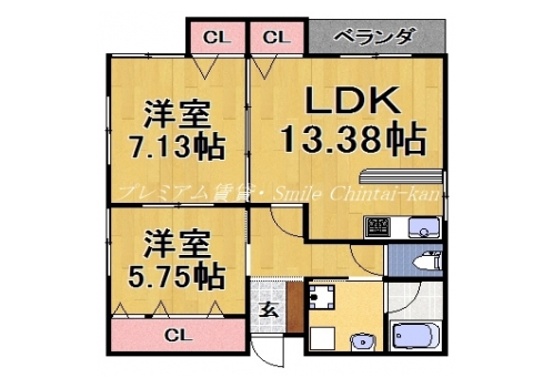 ネオガーランド御所南 間取り図