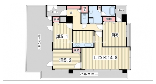 プレサンス京都三条大橋鴨川苑 間取り図