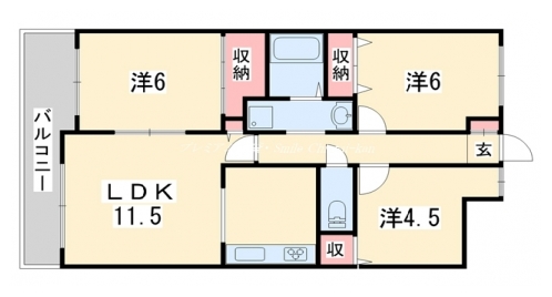 ライオンズＭ修学院 間取り図