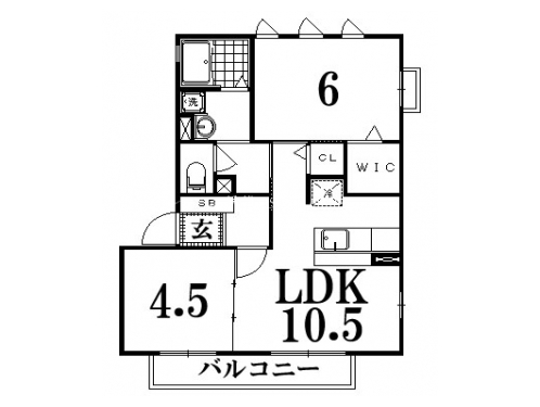 ブランドール鹿ノ下 間取り図