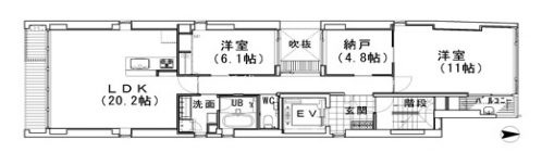 リベルテ二条高瀬川 間取り図