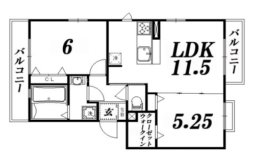 ブランピュール 間取り図