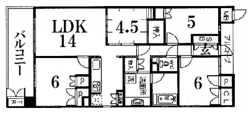 アウルグラン北山 間取り図
