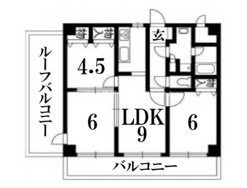 ライオンズM千本丸太町 間取り図