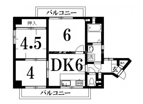 ライオンズマンション岡崎第二 間取り図