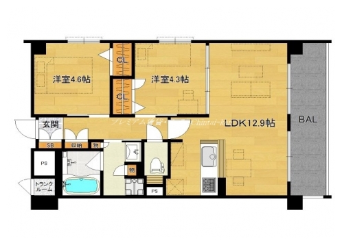 グランドール釜座 間取り図